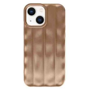 For iPhone 13 3D Stripe TPU Phone Case(Chocolate Color)