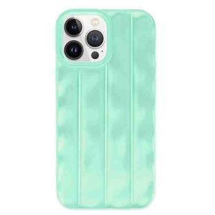 For iPhone 13 Pro Max  3D Stripe TPU Phone Case(Mint Green)