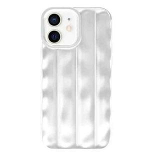 For iPhone 12 / 12 Pro 3D Stripe TPU Phone Case(Silver)
