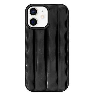 For iPhone 12 / 12 Pro 3D Stripe TPU Phone Case(Black)
