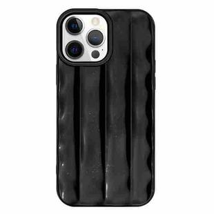 For iPhone 12 Pro Max 3D Stripe TPU Phone Case(Black)