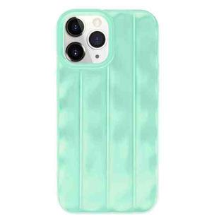 For iPhone 11 Pro Max 3D Stripe TPU Phone Case(Mint Green)