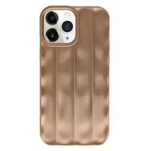 For iPhone 11 Pro Max 3D Stripe TPU Phone Case(Chocolate Color)