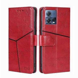 For Motorola Edge S30 Pro 5G/Edge 30 Fusion Geometric Stitching Leather Phone Case(Red)