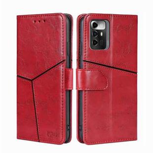 For ZTE Blade A72 5G Geometric Stitching Leather Phone Case(Red)