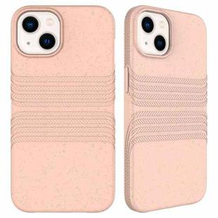 For iPhone 14 Wheat Straw Material Degradable TPU Phone Case(Pink)
