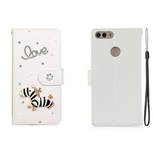 For Huawei P smart (2020) Horizontal Flip Solid Color Rhinestones Leather Case with Card Slot & Wallet & Holder(Trojan)