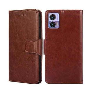 For Motorola Edge 30 Neo Crystal Texture Leather Phone Case(Brown)