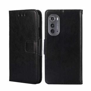 For Motorola Edge 2022 Crystal Texture Leather Phone Case(Black)