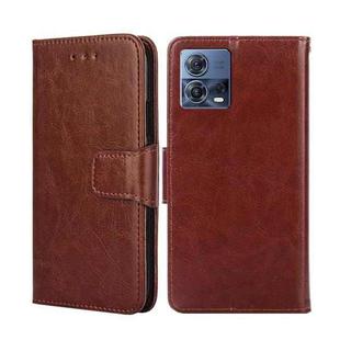 For Motorola Edge S30 Pro 5G/Edge 30 Fusion Crystal Texture Leather Phone Case(Brown)