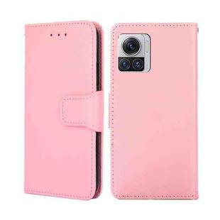 For Motorola Edge X30 Pro 5G/Edge 30 Ultra Crystal Texture Leather Phone Case(Pink)