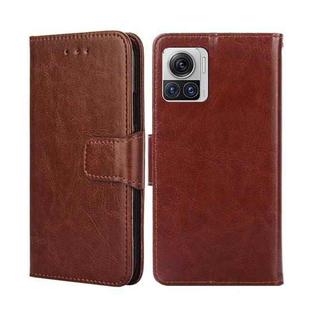 For Motorola Edge X30 Pro 5G/Edge 30 Ultra Crystal Texture Leather Phone Case(Brown)