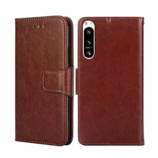 For Sony Xperia 5 IV Crystal Texture Leather Phone Case(Brown)