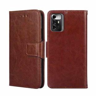 For ZTE Blade A72 5G Crystal Texture Leather Phone Case(Brown)
