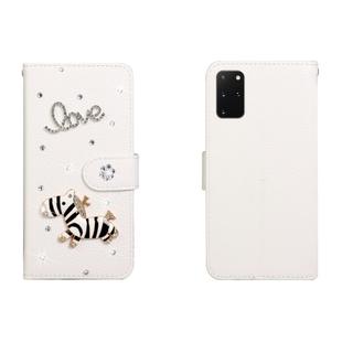 For Galaxy S20 Plus Horizontal Flip Solid Color Rhinestones Leather Case with Card Slot & Wallet & Holder(Trojan)