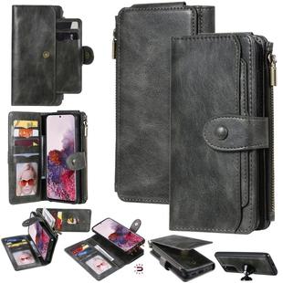 For Galaxy S20 Multifunctional Retro Detachable Magnetic Horizontal Flip Leather Case with Card Slots & Holder & Wallet & Photo Frame(Dark Grey)