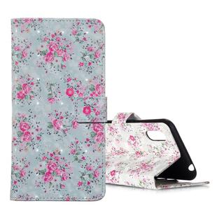 For Galaxy A01 3D Pattern Magnetic Suction Horizontal Flip Leather Case with Holder & Card Slots & Wallet & Photo Holder(Rose Flower)