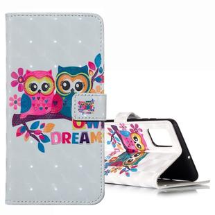 For Galaxy A71 3D Pattern Magnetic Suction Horizontal Flip Leather Case with Holder & Card Slots & Wallet & Photo Holder(Couple Owl)