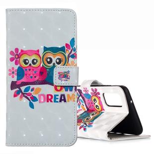 For Galaxy S20 3D Pattern Magnetic Suction Horizontal Flip Leather Case with Holder & Card Slots & Wallet & Photo Holder(Couple Owl)