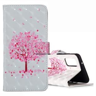 For Galaxy S20 3D Pattern Magnetic Suction Horizontal Flip Leather Case with Holder & Card Slots & Wallet & Photo Holder(Pink Tree)