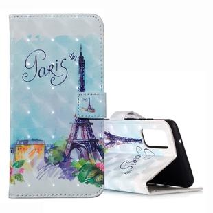 For Galaxy S20 3D Pattern Magnetic Suction Horizontal Flip Leather Case with Holder & Card Slots & Wallet & Photo Holder(Iron Tower)