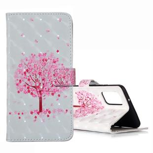 For Galaxy S20+ 3D Pattern Magnetic Suction Horizontal Flip Leather Case with Holder & Card Slots & Wallet & Photo Holder(Pink Tree)
