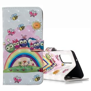 For Galaxy S20+ 3D Pattern Magnetic Suction Horizontal Flip Leather Case with Holder & Card Slots & Wallet & Photo Holder(Rainbow Cat Family)