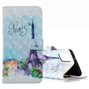 For Galaxy S20+ 3D Pattern Magnetic Suction Horizontal Flip Leather Case with Holder & Card Slots & Wallet & Photo Holder(Iron Tower)