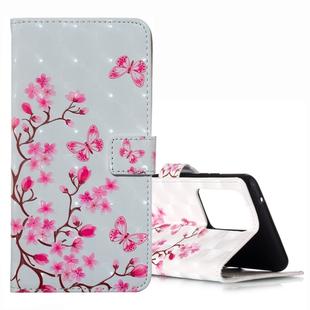 For Galaxy S20 Ultra 3D Pattern Magnetic Suction Horizontal Flip Leather Case with Holder & Card Slots & Wallet & Photo Holder(Butterfly Love Flower)