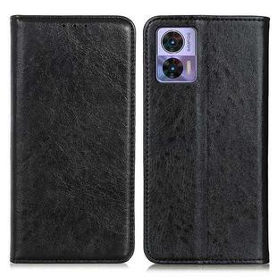 For Motorola Edge 30 Lite / Edge 30 Neo Magnetic Crazy Horse Texture Leather Phone Case(Black)