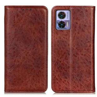 For Motorola Edge 30 Lite / Edge 30 Neo Magnetic Crazy Horse Texture Leather Phone Case(Brown)