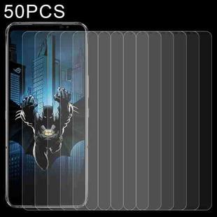 For Asus ROG Phone 6 Batman Edition / ROG Phone 6D / ROG Phone 6D Ultimate 50 PCS 0.26mm 9H 2.5D Tempered Glass Film
