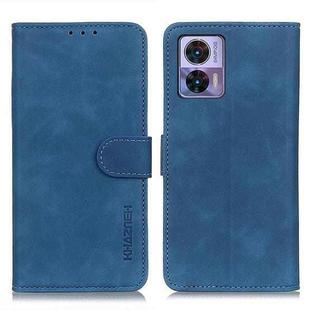 For Motorola Edge 30 Lite / Edge 30 Neo KHAZNEH Retro Texture Leather Phone Case(Blue)