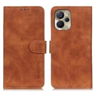 For Realme 9i 5G / 10 5G KHAZNEH Retro Texture Leather Phone Case(Brown)