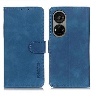 For ZTE Blade V40S KHAZNEH Retro Texture Leather Phone Case(Blue)