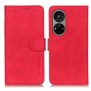 For ZTE Blade V40S KHAZNEH Retro Texture Leather Phone Case(Red)