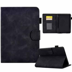 For Amazon Kindle Paperwhite 4/3/2/1 Embossed Smile Flip Tablet Leather Case(Black)