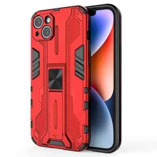 For iPhone 14 Plus Supersonic PC + TPU Holder Phone Case(Red)