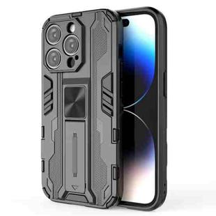 For iPhone 14 Pro Supersonic PC + TPU Holder Phone Case(Black)