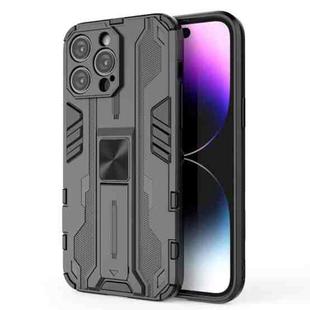 For iPhone 14 Pro Max Supersonic PC + TPU Holder Phone Case(Black)