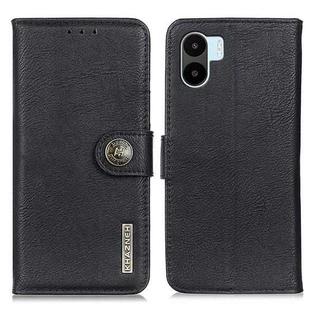 For Xiaomi Redmi A1 KHAZNEH Cowhide Texture Leather Phone Case(Black)