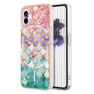 For Nothing Phone 1 Electroplating IMD TPU Phone Case with Ring(Colorful Scales)