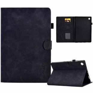 For Samsung Galaxy Tab A8 10.5 2021 Embossed Smile Flip Tablet Leather Case(Black)
