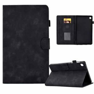 For Samsung Galaxy Tab S6 Lite P610 Embossed Smile Flip Tablet Leather Case(Black)