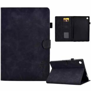 For Lenovo Tab M10 Plus 3rd Gen 10.6 inch Embossed Smile Flip Tablet Leather Case(Black)