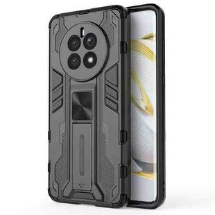 For Huawei Mate 50 Supersonic Holder PC Soft TPU Phone Case(Black)