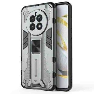 For Huawei Mate 50 Supersonic Holder PC Soft TPU Phone Case(Grey)