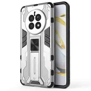 For Huawei Mate 50 Supersonic Holder PC Soft TPU Phone Case(White)