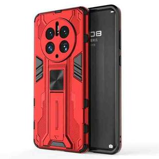 For Huawei Mate 50 Pro Supersonic Holder PC Soft TPU Phone Case(Red)