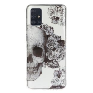 For Galaxy A71 Transparent TPU Mobile Phone Protective Case(Skull)